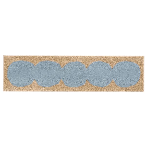 スミノエ デザインライフ オダンゴマット/キッチンマット 約幅45x長さ180cm ブルーキッチンマット