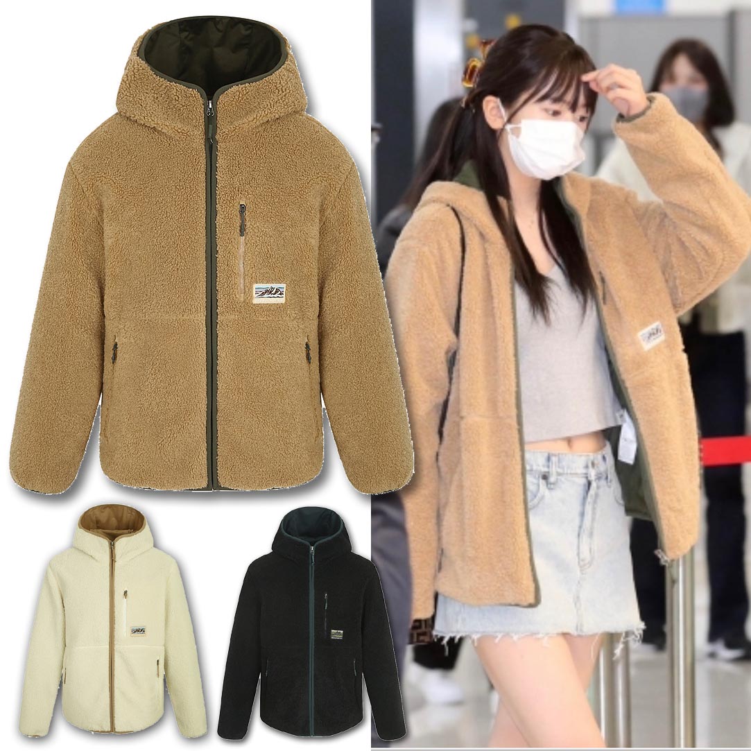 [IVE ANYUJIN着用]C-TR TOASTY トスティ ウインド フリース フード ジャケット 3色 アイブユジン着用 冬アイテム