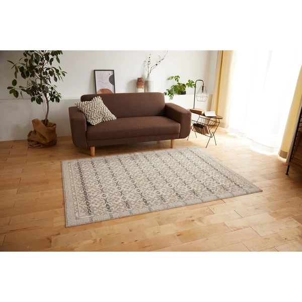 スミノエ 防炎 防ダニ ラグ ウールスノー 190×240cm グレージュ メーカー直送
