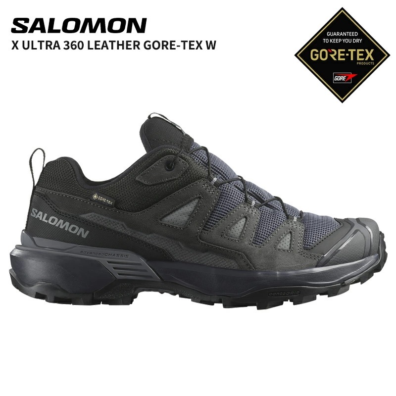 サロモン ハイキングシューズ SALOMON X ULTRA 360 LEATHER GORE-TEX レディース 女性 ブラック