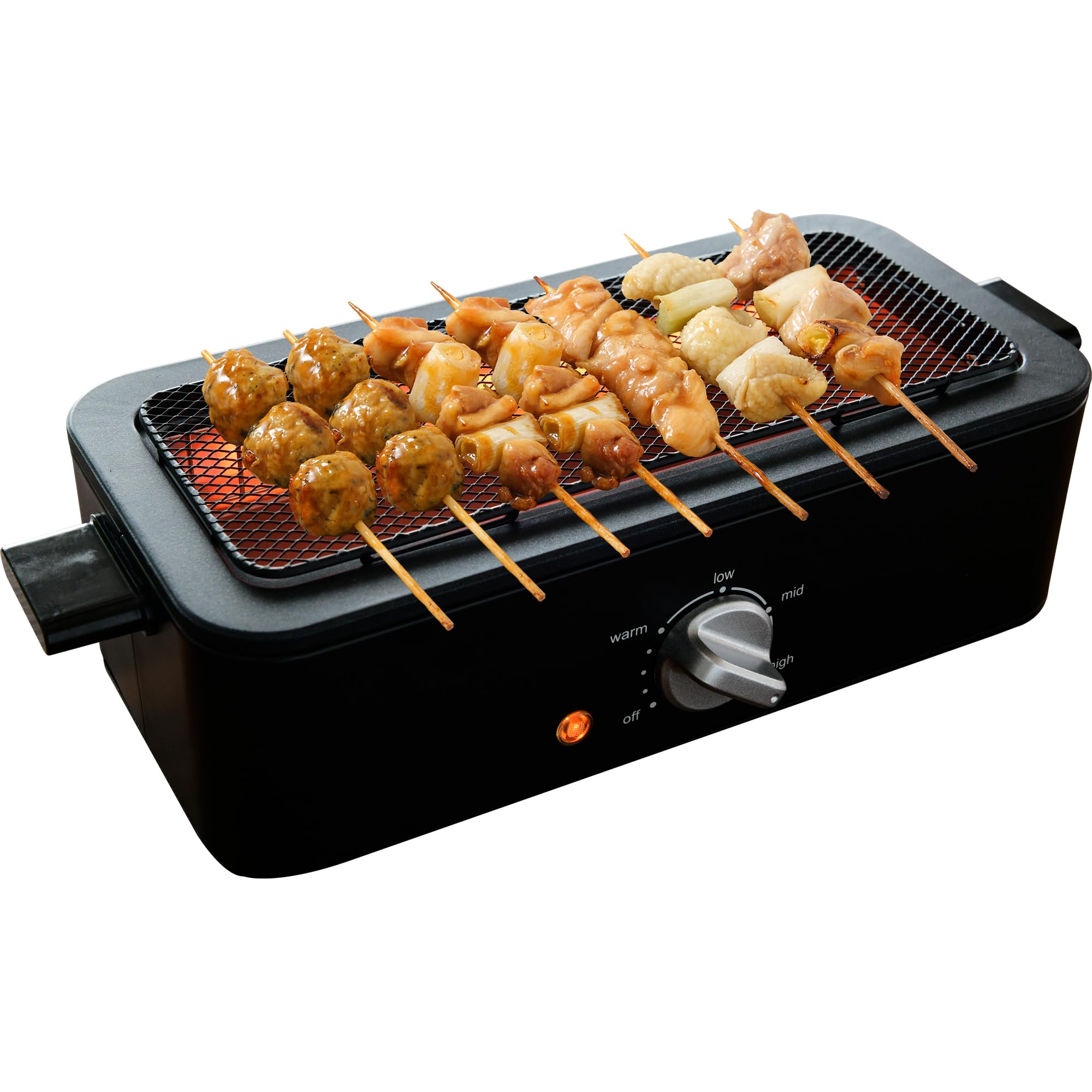 [山善] 焼き鳥焼き器 減煙 電気七輪 卓上 焼き鳥 焼肉 ひとり占めグリル 焼鳥コンロ 網焼き 家庭用 無段階火力調節 油ハネ削減 ブラック ESR-Q100(B) 5,296円