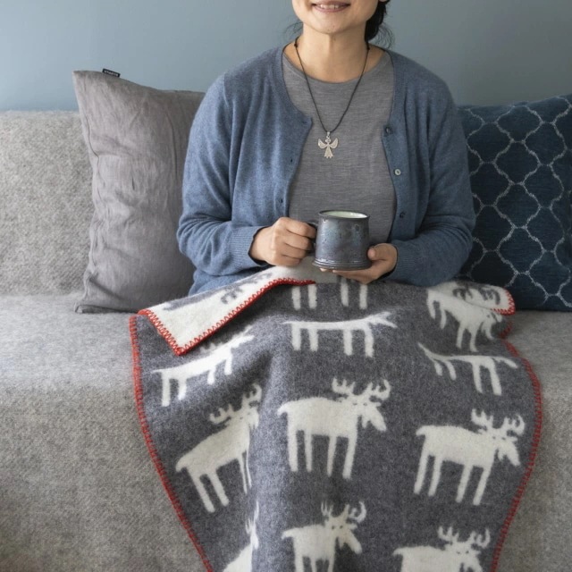 KLIPPAN (クリッパン) ベンクトのムース ウール ミニブランケット