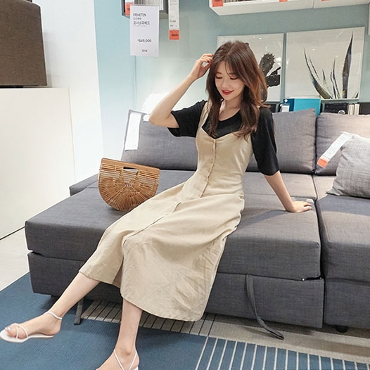 レディース トップス ワンピース Tシャツ ロングスカート フレアスカート ミディアム丈 5,016円