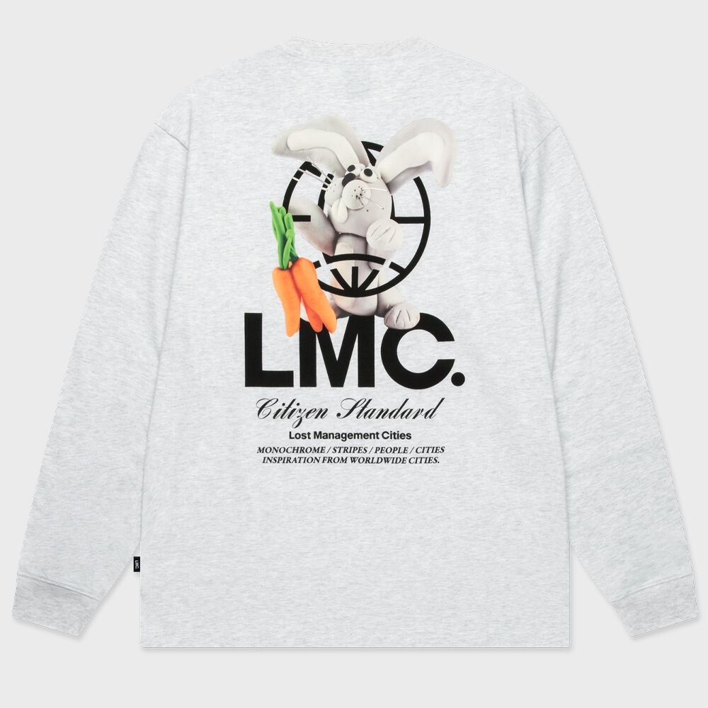 LMC クレイラビットロングシルバー T シャツライトヘザーグレー