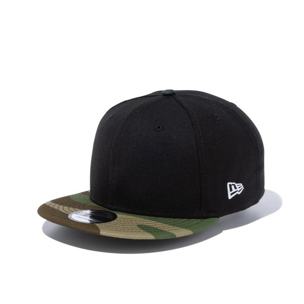ニューエラ NEW ERA 9FIFTY ベーシック ブラック ホワイトフラッグ ウッドランドカモバイザー 14524968 帽子 キャップ