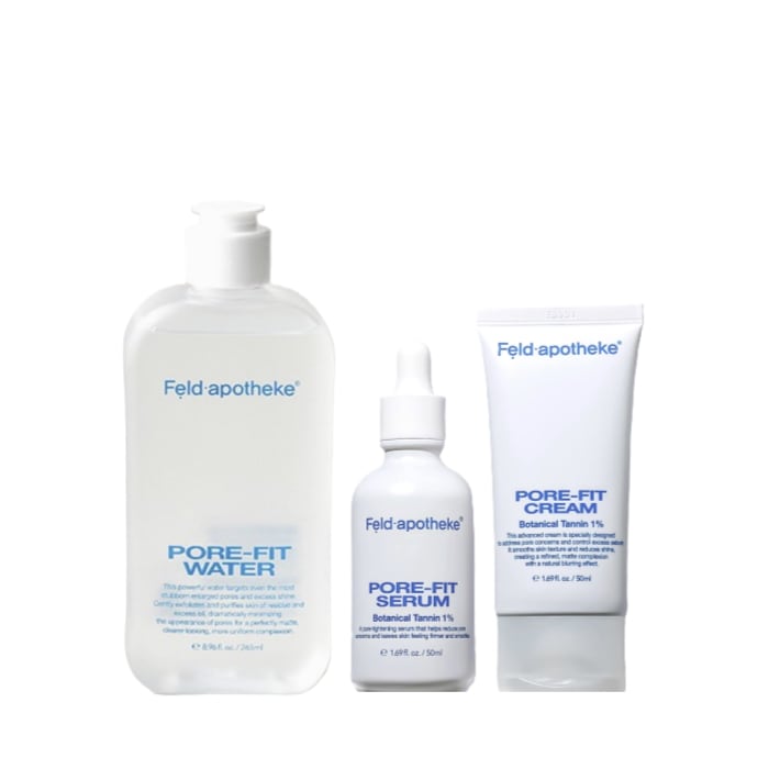 [毛穴の黒ずみ対策] ポアフィット 毛穴 トナー 265ml + セラム 50ml + クリーム 50ml 3種 セット