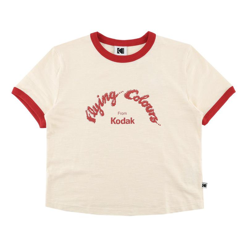 グラフィックリンガー半袖Tシャツ ウーマン K5222ERS23IVR