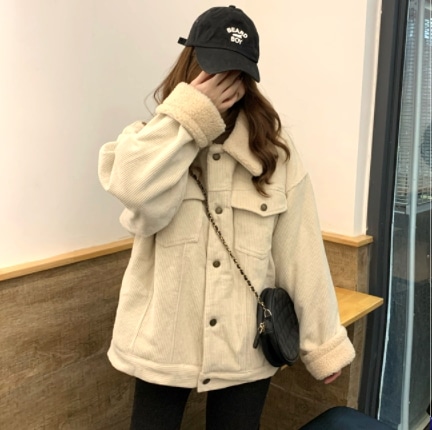 コーデュロイジャケット 魅せる アウター コート ジャケット レギュラー丈 袖あり 長袖 襟付き 6,580円