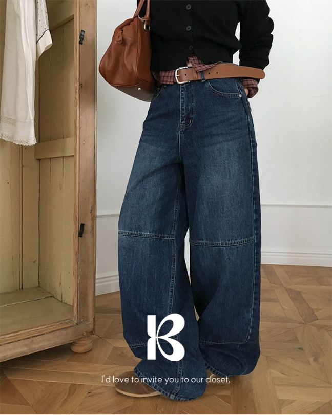 ウールン バルーンデニムワイドパンツ pt1501