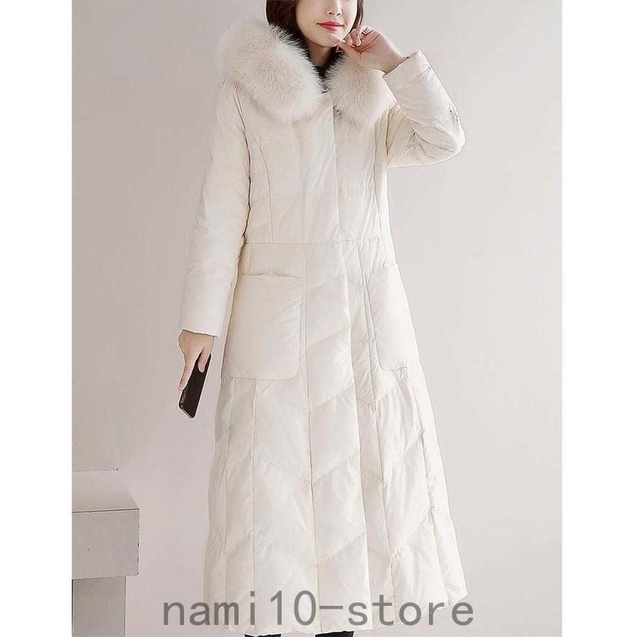 人気の女性の長い冬服ジャケットダウンコートカジュアル暖かい厚い毛皮の裏地アウターウェア防風防寒