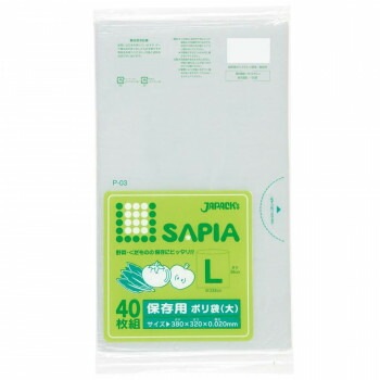 ジャパックス 保存用ポリ袋 L 透明 40枚x30冊 P-03