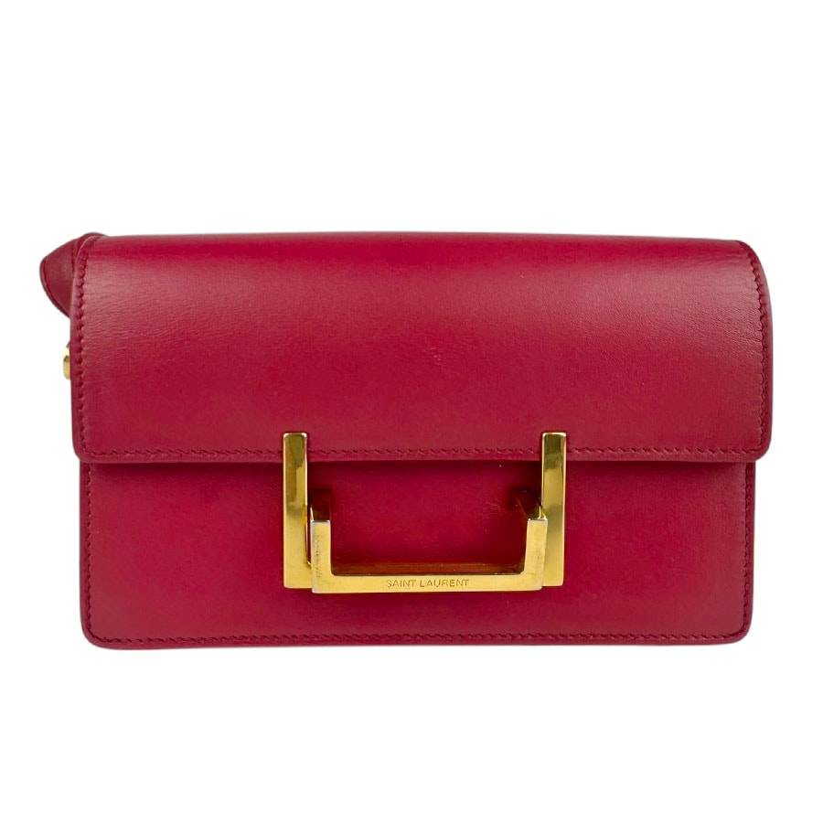 サンローラン SAINT LAURENT 斜め掛けショルダーバッグ クラシック ルル レザー ボルドー ゴールド レディース 318249 z4411