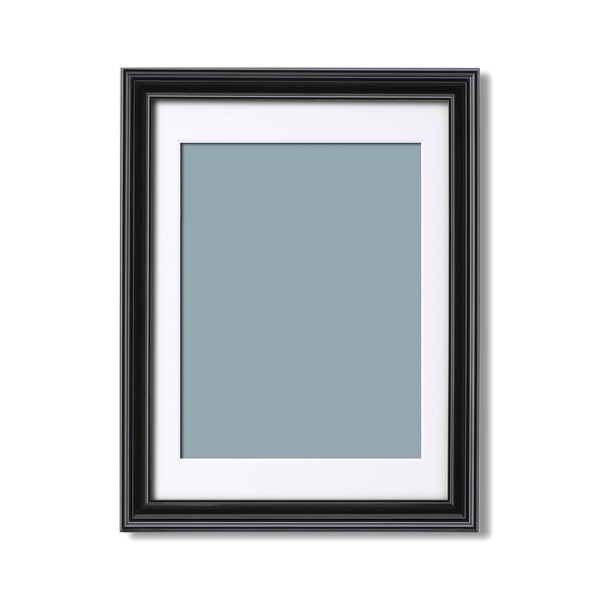 ( 黒い遺影額 ) 仏事用額 葬儀額 遺影額 寸巾 290×230mm 黒 日本製 木製 光の反射を防ぐ 額 額縁 フレーム