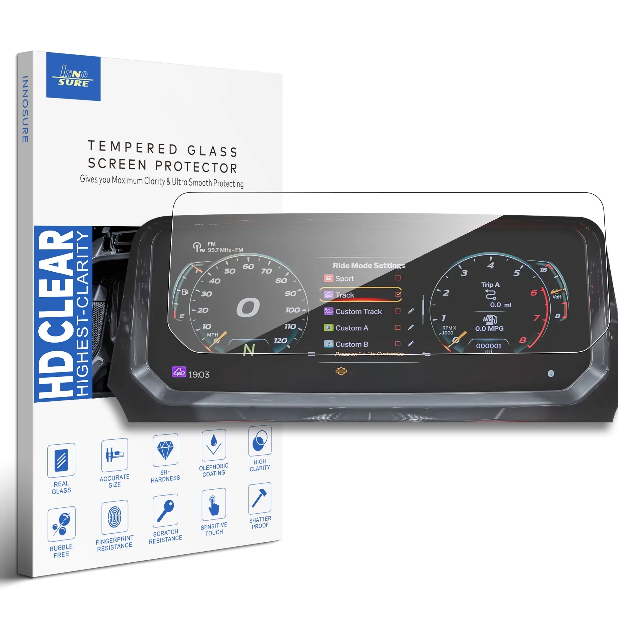 ハーレーダビッドソン FLTRXSTSE ロードグライド CVO ロードグライド ST/RR 2024 2025 2026 用 12.3インチ 計器盤 強化ガラス スクリーンプロテクター 輸入品
