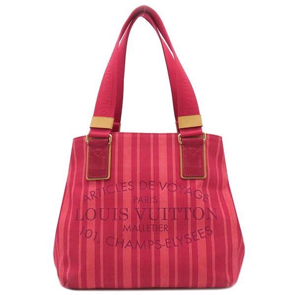ルイヴィトン LOUIS VUITTON トートバッグ カバPM デニムキャンバス ルージュグルナディーヌ ゴールド金具 プランソレイユ M94146 FO0182 【保存袋】【中古】