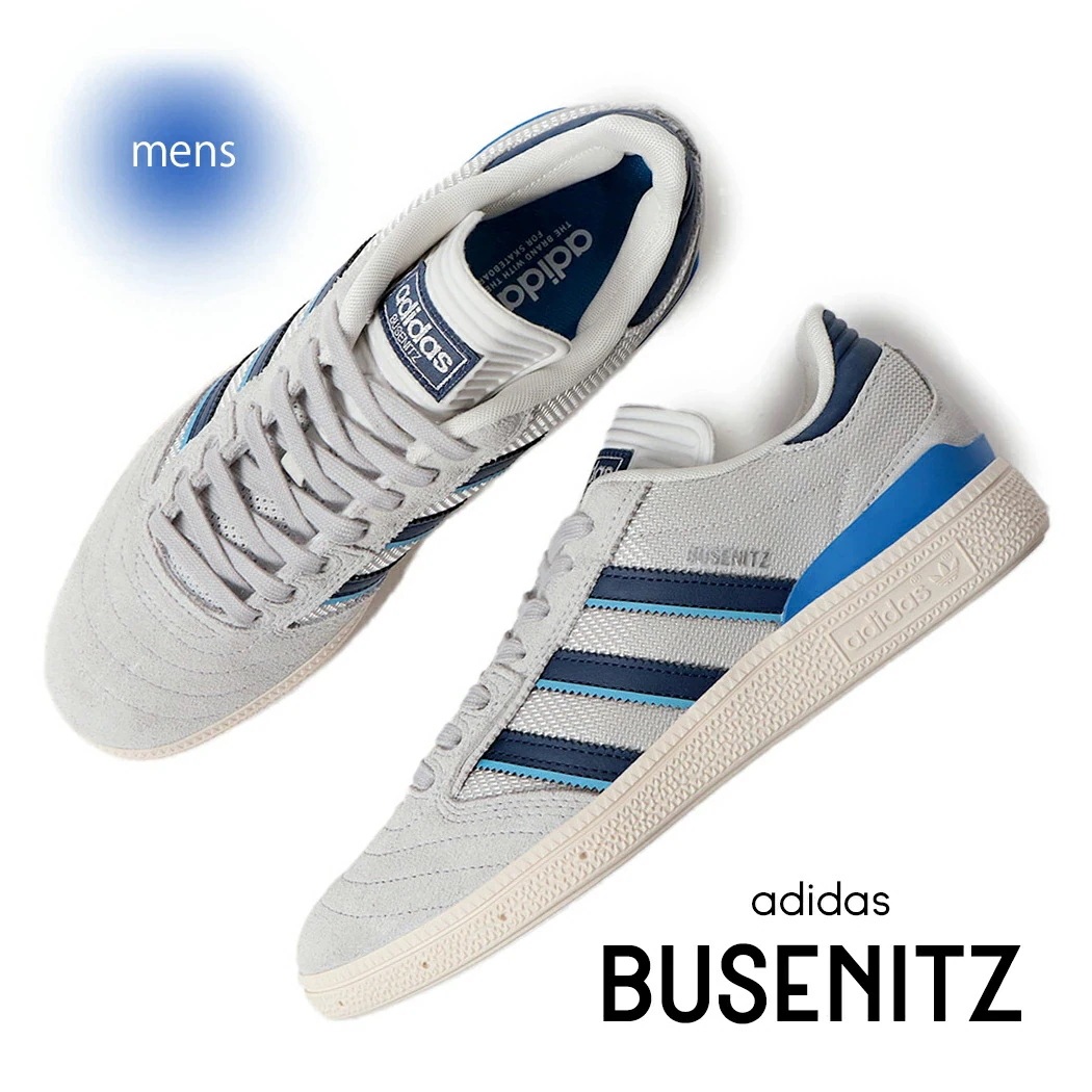 海外限定 adidas アディダス ブセニツ スニーカー SB BUSENITZ Grey Blue ( 日本未発売 スケート SKATE グレー 青 ブルー メンズ JH8123 )