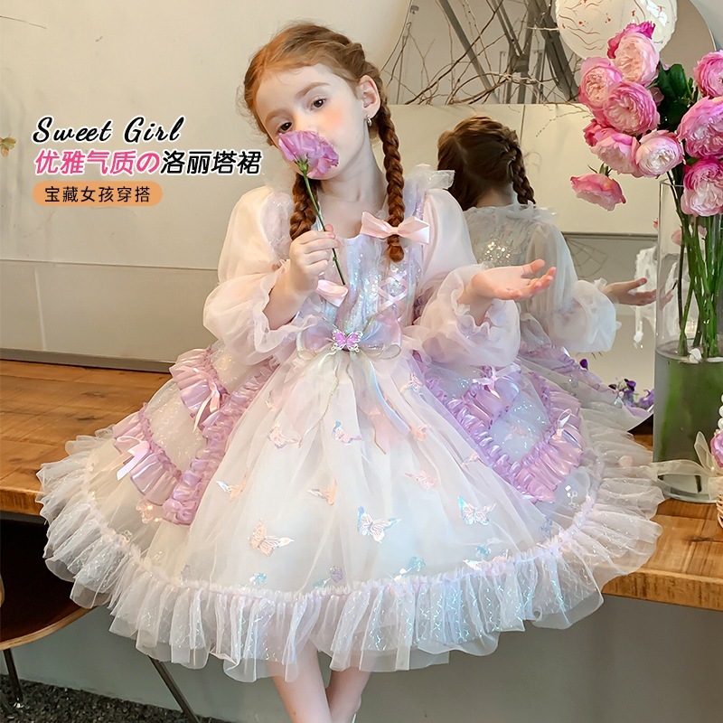 女の子用ロリータ風プリンセスドレス春のおしゃれなスターデル春コスム