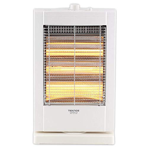 TEKNOS ハロゲンヒーター 直管型 即暖 遠赤外線 ホワイト PH-1211W