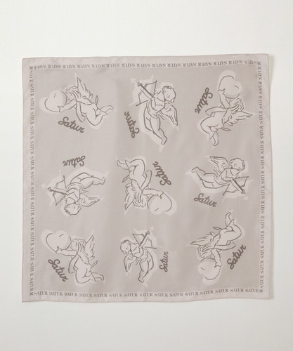 SATUR公式 スカーフ Angel Silk Scarf Brown