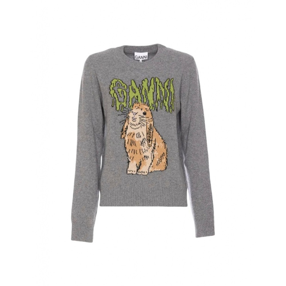 ガニー グラフィック ウール ミックス バニー ニット K2502