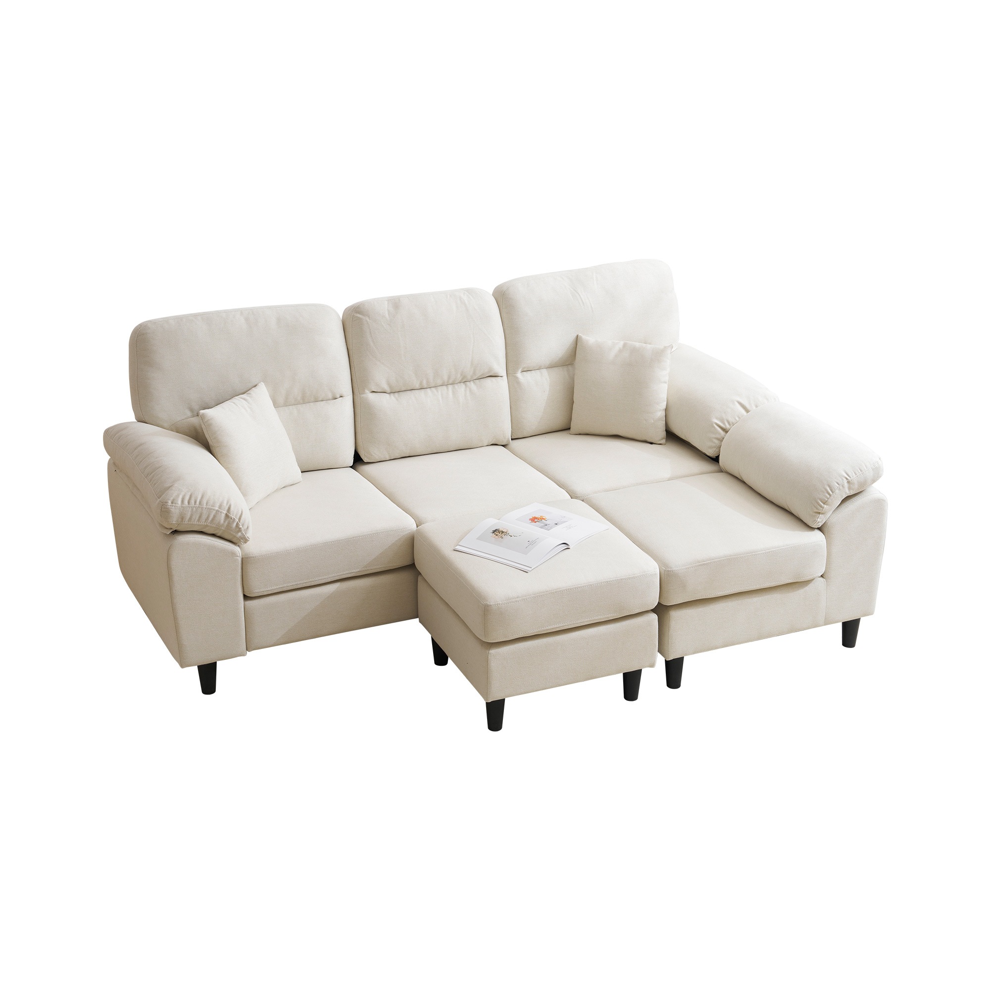 【国内出荷 - 3日配達】ソファ ソファーセット 5人掛け 2-5人掛け L字 クッション付き 肘付き コーナー ローソファー ローソファーセット