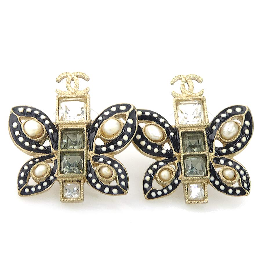 シャネル CHANEL ピアス メタル/フェイクパール/ストーン ゴールド レディース h31445a