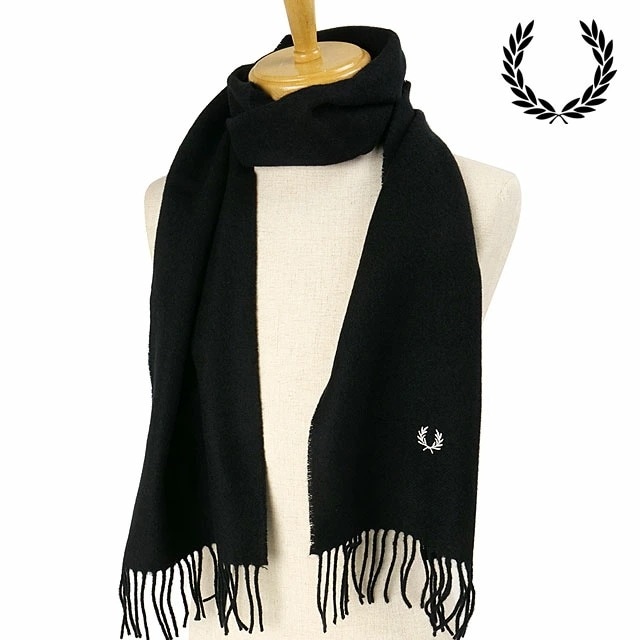 ラムズウールスカーフ [C4126-184] LAMBSWOOL SCARF メンズ・レディース 小物 アクセサリー ニットマフラー 防寒 BLACK