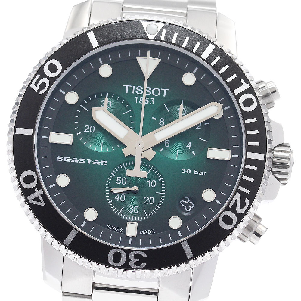ティソ TISSOT T120.417.11.091.01 シースター1000 クロノグラフ クォーツ メンズ 内箱・保証書付き_954750【中古】