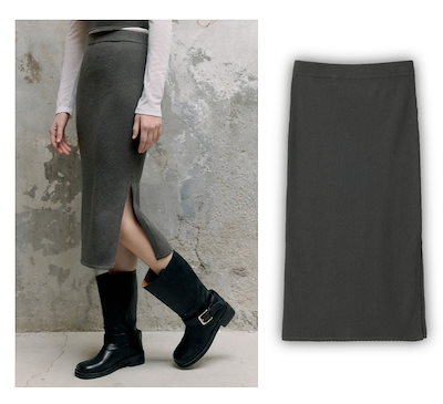25SS新作ニットスカート【ROLAROLA】SCALLOP KNIT SKIRT rolarola] SCALLOP KNIT SKIRT ☆大人気☆ (rolarola/スカート