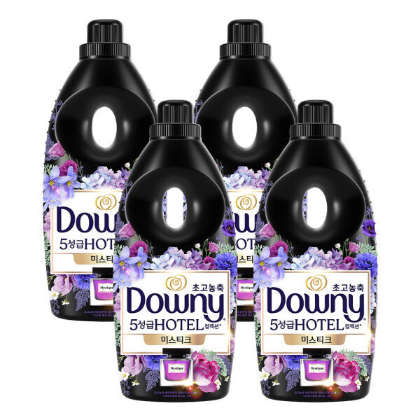 ダウニーパフュームブラックミスティークの香り 1L 4個 +ダウニーホワイトムスク 200mL 1個(贈呈品なくなり次第贈呈終了)