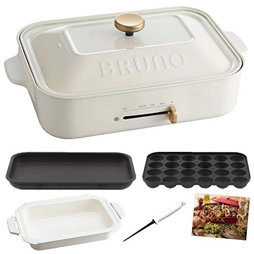 新作人気モデル 【MONOGALLERY限定たこ焼きピック+レシピ付き】 BRUNO ブルーノ コンパクトホットプレート BOE021 セット (3種プレート, ホワイト) その他 新作人気モデル 【MONOGALLERY限定たこ焼きピック+レシピ付き】 BRUNO ブルーノ コンパクトホットプレート BOE021 セット (3種プレート, ホワイト) その他
