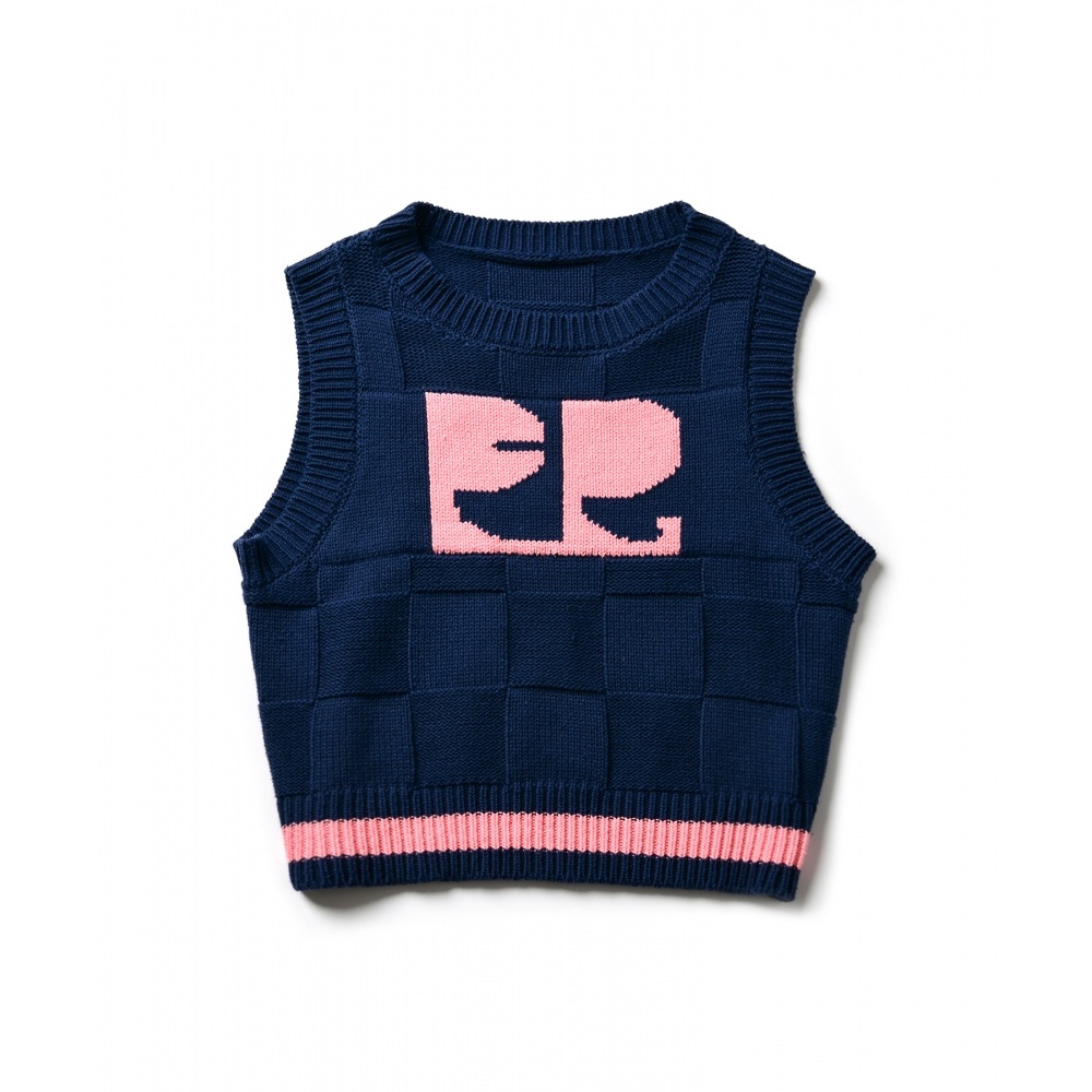 FREI FR ロゴニットベスト (ネイビー)