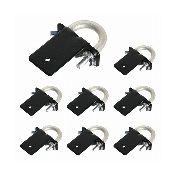 住まいスタイル ラティスフェンス壁面用固定金具(リング型上部8個) ブラック S-LVKT35-8P メーカー直送