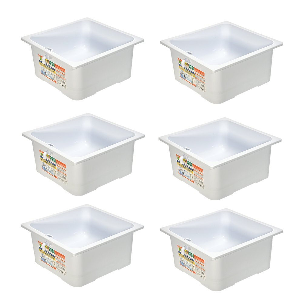 テトラ　じょうろでキレイメダカ鉢　４０X４０　ラメ増しホワイトX６　めだか　水槽　鉢　屋外　水足しだけで水換え簡単　金魚鉢　ＣＲＣ10―11―06―00―00