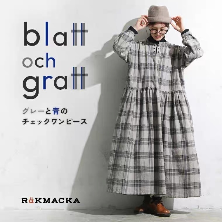 soulberryワンピース 春秋のシャツ ブラウス アイスグレーのチェックブラウス ワンピース レディース