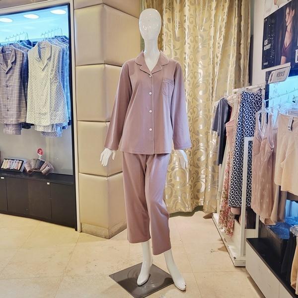 VPA4561W_高級コットンシルク 女性用パジャマセット