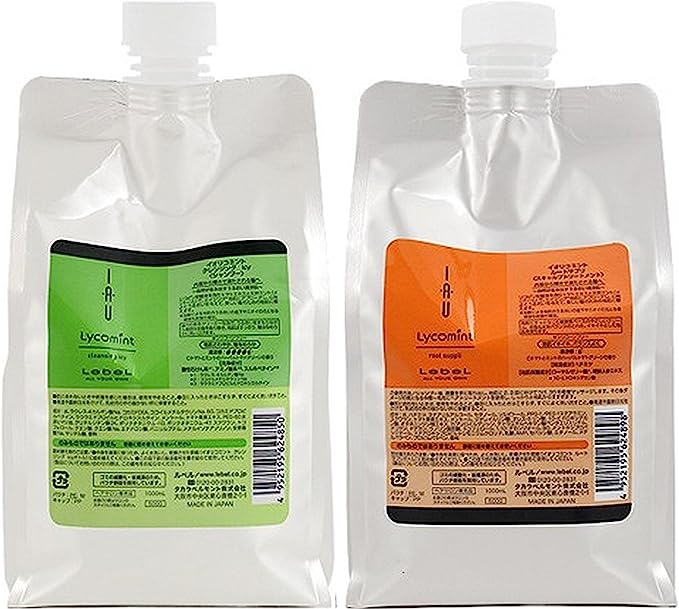 イオリコミント　クレンジングicyシャンプー＆ルートサプリ（トリートメント）1000mlリフィル　セット売り