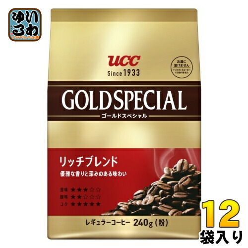 UCC ゴールドスペシャル リッチブレンド 粉 240g 12袋 (6袋入×2 まとめ買い) コーヒー粉 コーヒー豆 レギュラーコーヒー