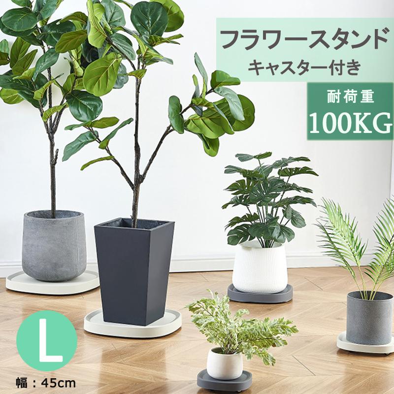超安値挑戦植木鉢 トレー キャスター付き 45cm 受け皿 台車 耐荷重100KG トレー プレート 観葉植物 移動 日光浴 鉢植え プランタースタンド 鉢皿 プランタースタンド 爆買