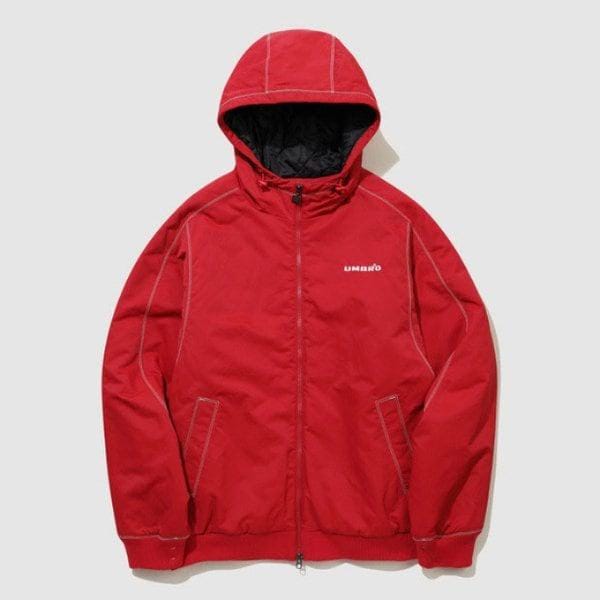 パディング VQA UQ323CPJ91-RED クリスピータスランフードパディングボンバージャケット RED