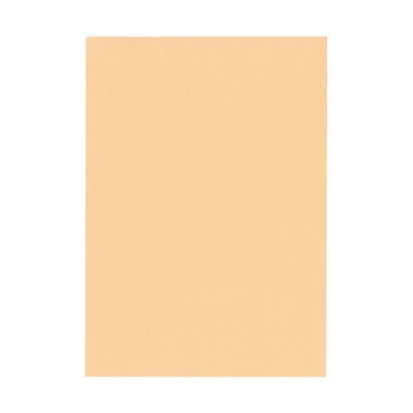 （まとめ） 北越コーポレーション 紀州の色上質A4T目 薄口 びわ 1冊（500枚） [x5セット]