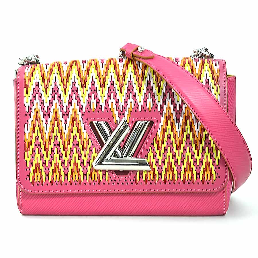 ルイ ヴィトン LOUIS VUITTON ショルダーバッグ エピ ツイストMM エピレザー ピンク×マルチカラー シルバー レディース 90086g