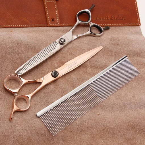 [韓国公式/正規品] アキズ ロゼハサミ/カットアンドリペア/マスターコム 愛犬美容 修正ハサミ 3種 ロゼセット