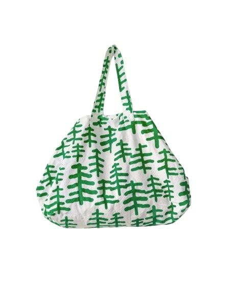【韓国限定】ツリー＆ツリー オックスフォード アップサイクルビッグバッグ - グリーン 感性たっぷりの大容量トート