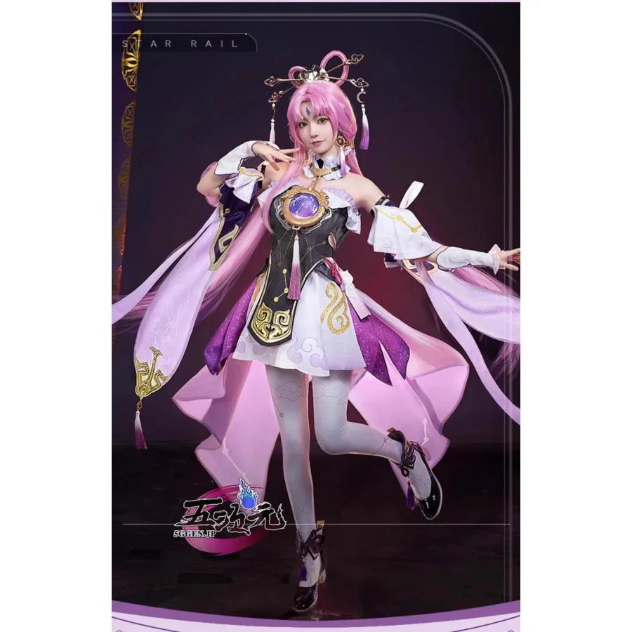 即納あり 【大人気N0.1】　崩壊スターレイル　コスプレ　崩スタ　符玄　ふげん　衣装　ins大人気 ウィッグ　靴　追加 可能