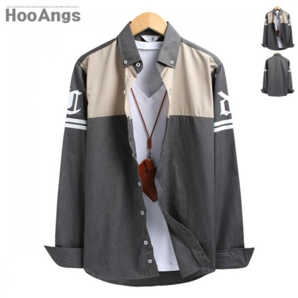 (ジュアンズ) 上下カラースリムシャツ SMST5337