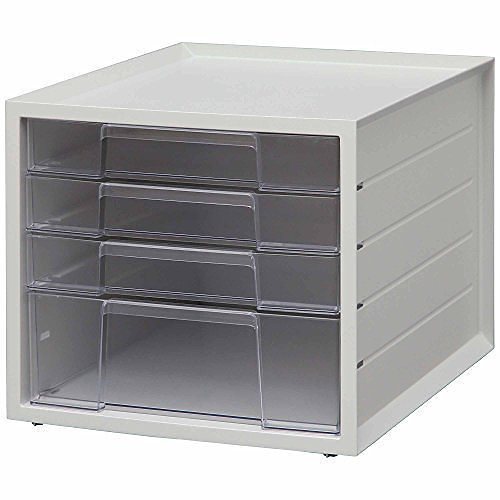 （まとめ買い）レターケース 浅型3段＋深型1段 ホワイト LCJ-4D [x3]