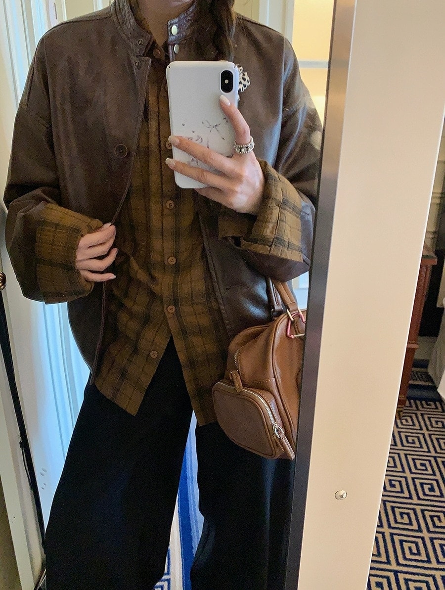 【急速出荷!】24 長袖 ジャケット かわいい スタンドネック アウター トップス羽織り合成レディースフェイクコーデカジュアルシルエットゆったりファッション系サイズ 色っぽ 女っぽ きれいめ 大人 丈