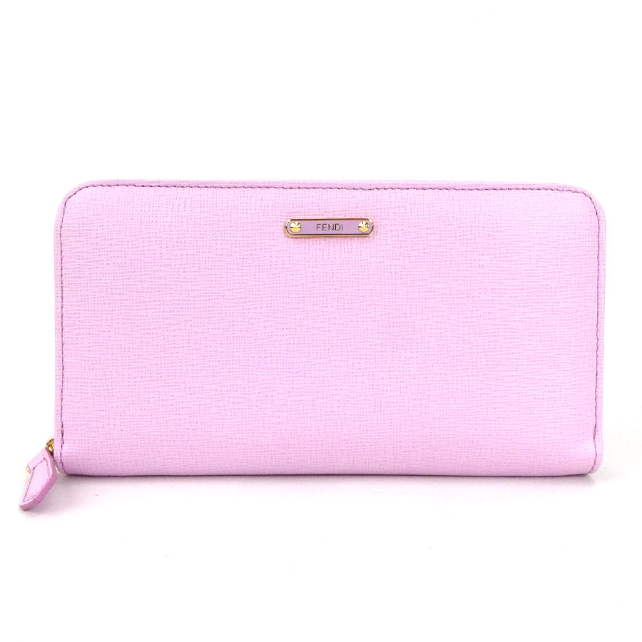 フェンディ FENDI ラウンドファスナー長財布 レザー ピンク レディース 8M0299-F09 h29788f