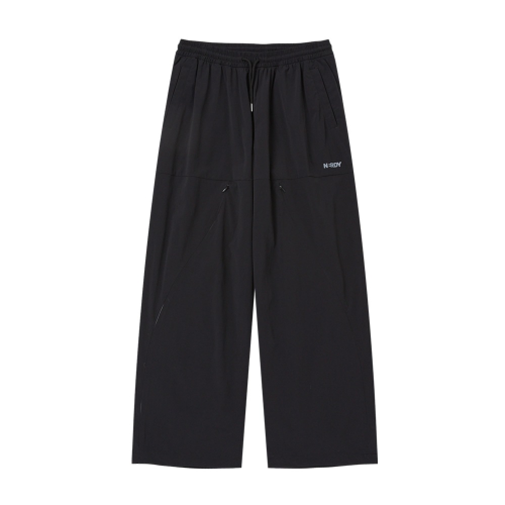 NERDY コンシールジップウーブンパンツブラック